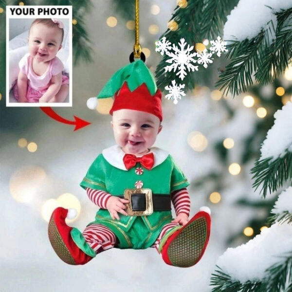 Personalized Photo Hanging Ornaments Acrylic 2D Custom Elf Baby Face Hanging Tree Ornaments Hanging Decoration Hanging Pendant Gifts 2025 - US $6.99