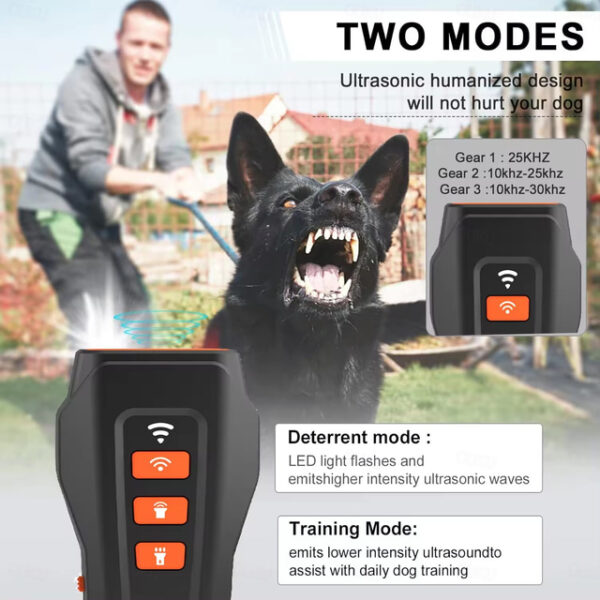 Pet Dog Repeller Ultrasonic Dog Training Device Rechargeable Anti Dog Bark Deterrent Device Outdoor Pets Dogs Repellent Training 2024 - US $34.99