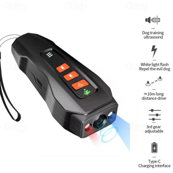 Pet Dog Repeller Ultrasonic Dog Training Device Rechargeable Anti Dog Bark Deterrent Device Outdoor Pets Dogs Repellent Training 2024 - US $34.99