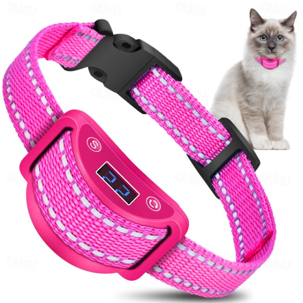 Pink Cat Stop Barkfor Cats Prevent Meowing 5 Levels of Progressive Training - Safe & Reflective 2024 - US $27.99