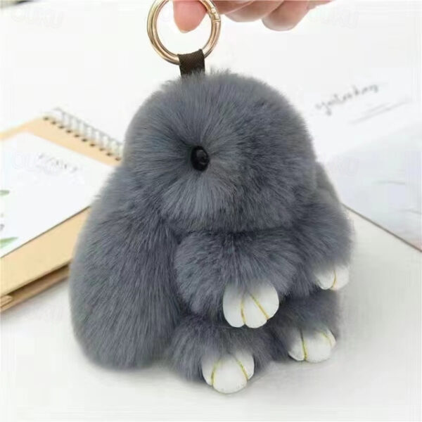 Plush Hanging Rabbit Pendant – Floppy Ear Bunny Keychain with Imitation Otter Fur, Mini Cute Rabbit Charm for Backpacks 2025 - US $5.99