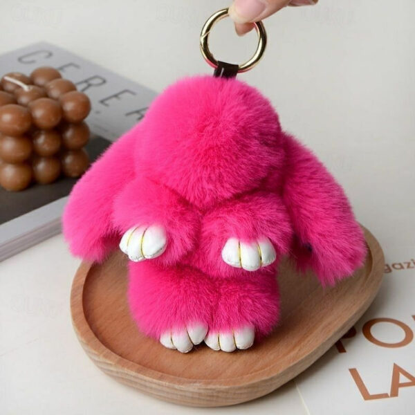 Plush Hanging Rabbit Pendant – Floppy Ear Bunny Keychain with Imitation Otter Fur, Mini Cute Rabbit Charm for Backpacks 2025 - US $5.99