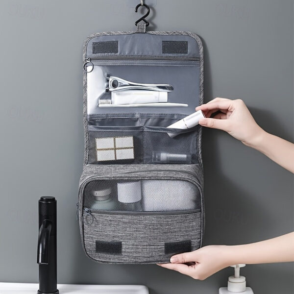 Portable Hanging Toiletry Bag - Waterproof Travel Organizer for Cosmetics and Toiletries with Multiple Compartments 2025 - US $11.49