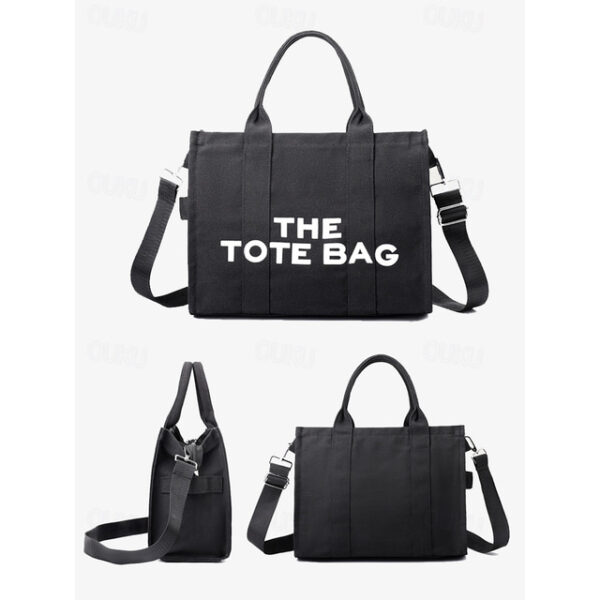 Stylish Blue Canvas Tote Bag with Detachable Shoulder Strap - Versatile Handbag for Everyday Use 2025 - US $33.99