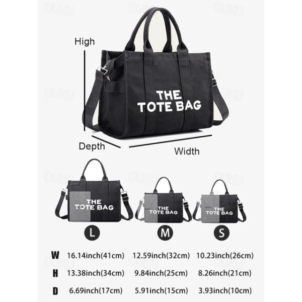 Stylish Blue Canvas Tote Bag with Detachable Shoulder Strap - Versatile Handbag for Everyday Use 2025 - US $33.99