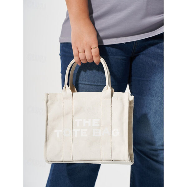 Stylish Blue Canvas Tote Bag with Detachable Shoulder Strap - Versatile Handbag for Everyday Use 2025 - US $33.99