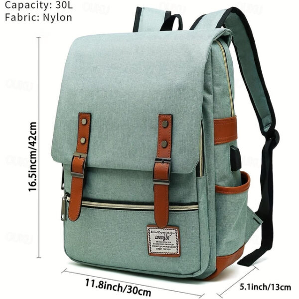 Vintage 16 inch Laptop Backpack Women Canvas Bags Men canvas Travel Leisure Backpacks Retro Casual Bag School Bags For Teenagers, Back to School Gift