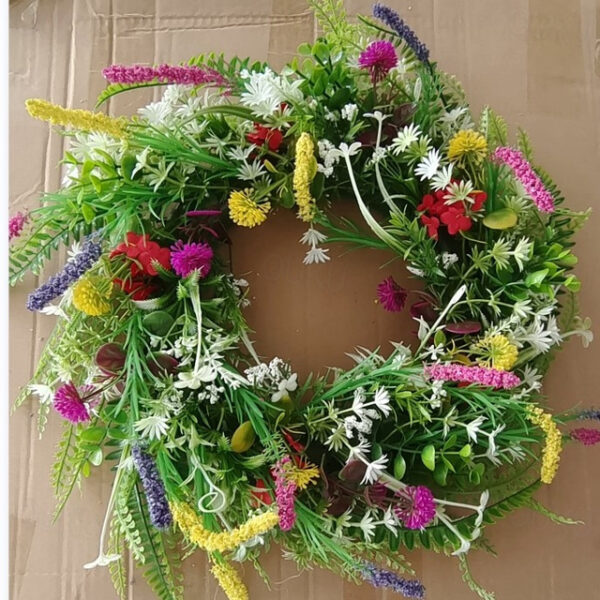 Wild Flower Garland Spring And Summer Garland Front Door Simulation Dry Flower Garland Plant Immortal Flower 45Cm 2025 - US $25.99