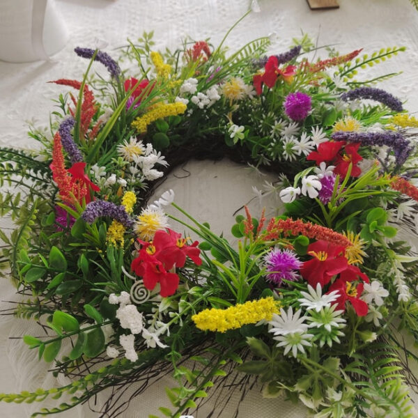 Wild Flower Garland Spring And Summer Garland Front Door Simulation Dry Flower Garland Plant Immortal Flower 45Cm 2025 - US $27.99