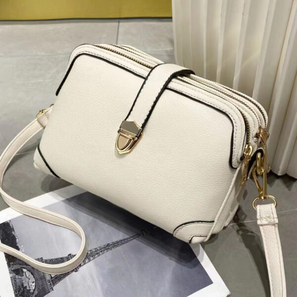 Women's Crossbody Bag Shoulder Bag Hobo Bag PU Leather Outdoor Daily Holiday Buckle Zipper Large Capacity Waterproof Lightweight Solid Color Black Whi