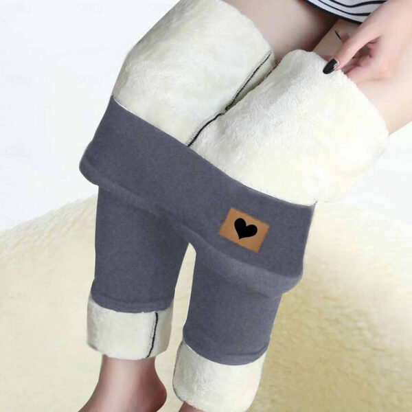 Women's Fleece Pants Pants Trousers Leggings Casual Lounge Full Length High Waist Patterned Elastic Waistband High Cut Thermal Warm High Elasticity Va