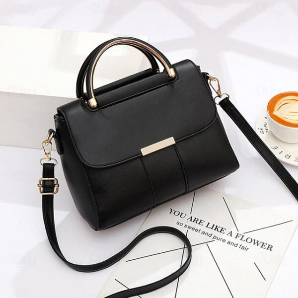 Women's Handbag Crossbody Bag Crossbody Bag Top Handle Bag PU Leather Daily Date Office & Career Solid Color Dark Khaki Rubber red milky 2025 - US $20