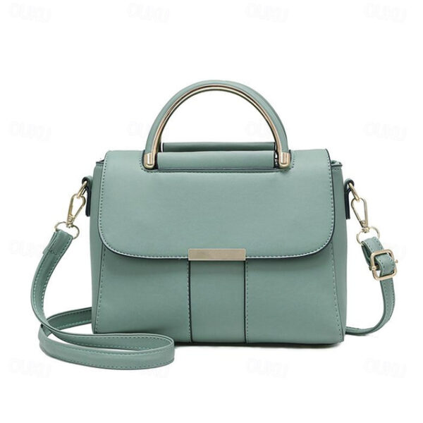 Women's Handbag Crossbody Bag Crossbody Bag Top Handle Bag PU Leather Daily Date Office & Career Solid Color Dark Khaki Rubber red milky 2025 - US $20