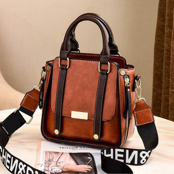 Women's Handbag Crossbody Bag PU Leather Office Daily Zipper Solid Color Maroon caramel colour Black 2025 - US $27.99