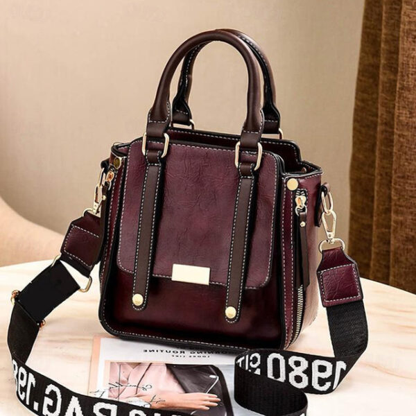 Women's Handbag Crossbody Bag PU Leather Office Daily Zipper Solid Color Maroon caramel colour Black 2025 - US $27.99