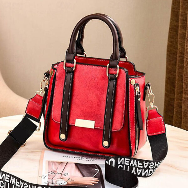 Women's Handbag Crossbody Bag PU Leather Office Daily Zipper Solid Color Maroon caramel colour Black 2025 - US $27.99