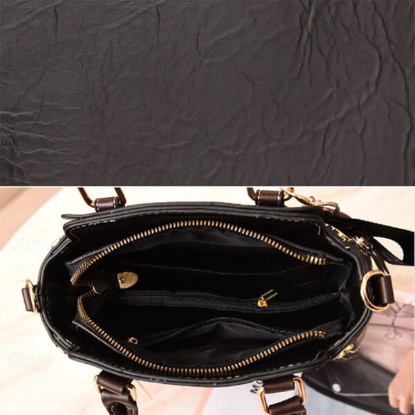 Women's Handbag Crossbody Bag PU Leather Office Daily Zipper Solid Color Maroon caramel colour Black 2025 - US $27.99