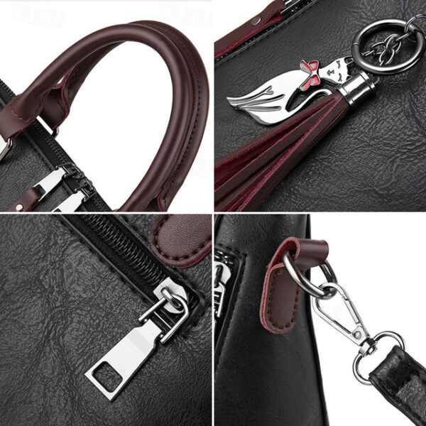 Women's Handbag Crossbody Bag Shoulder Bag Dome Bag Boston Bag PU Leather Outdoor Daily Holiday Pendant Zipper Large Capacity Waterproof Lightweight S