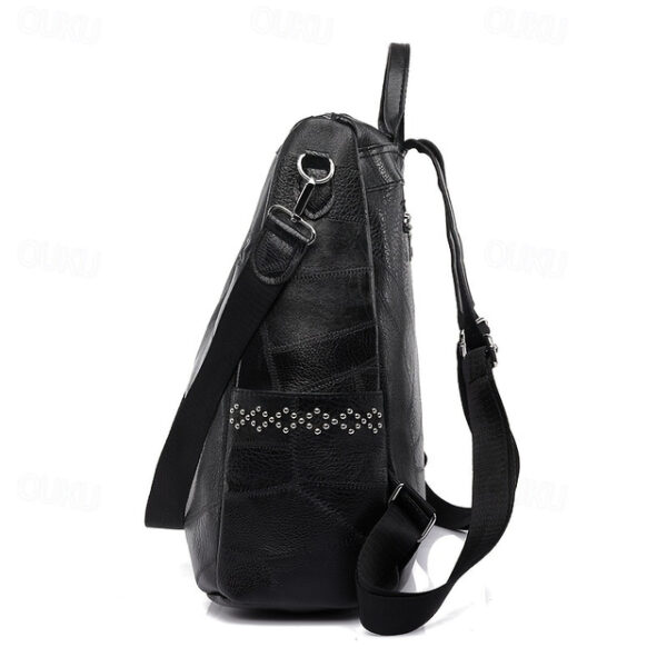 Women's Leather Multi-Function Backpack - Large Capacity, Anti-Theft Back to School Bag in Brown and Black 2025 - US $29.99