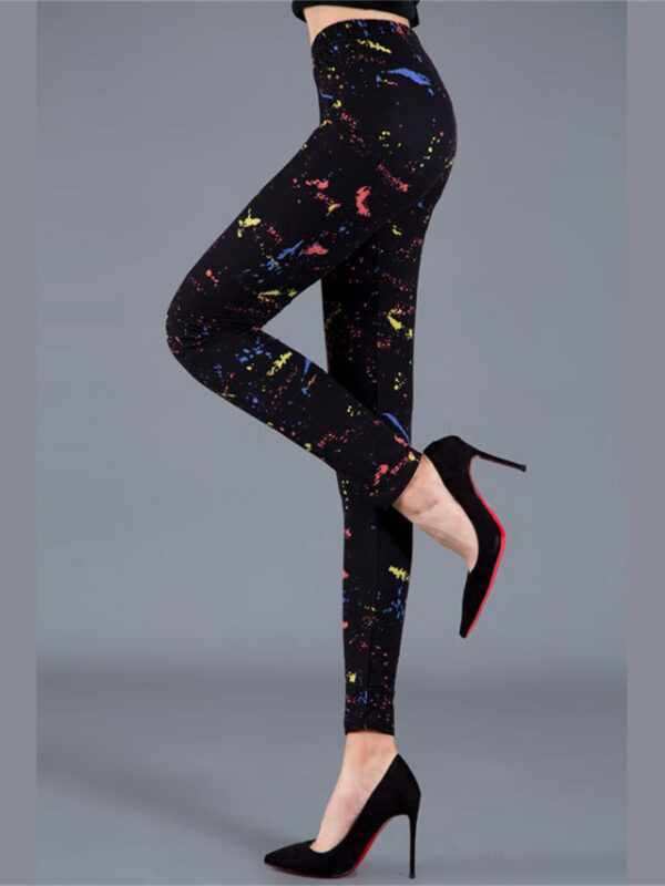 Women's Leggings Active Fashion Streetwear Ankle-Length High Waist Floral Animal Dot Printing High Cut Breathability Soft Comfortable Micro-elastic Ou