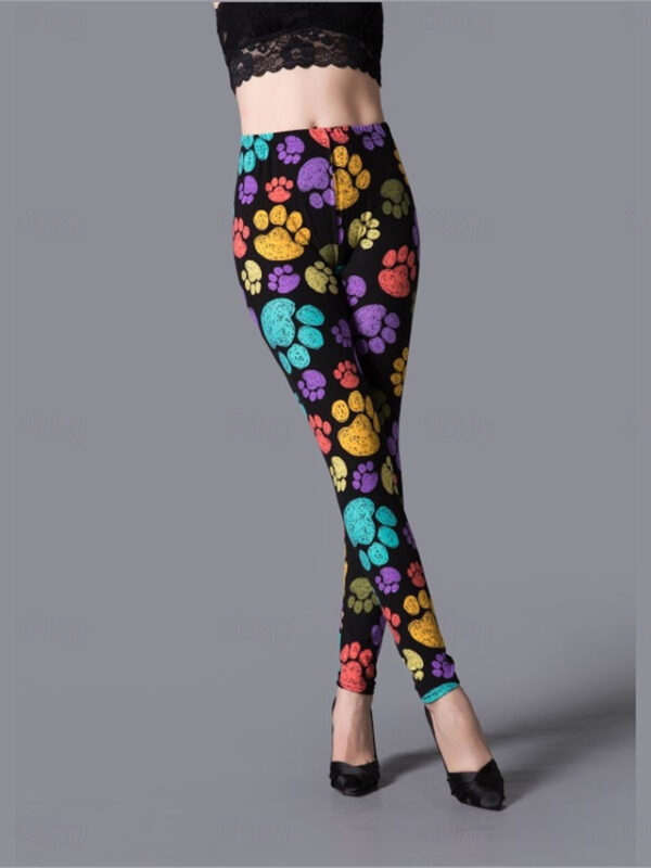 Women's Leggings Active Fashion Streetwear Ankle-Length High Waist Floral Animal Dot Printing High Cut Breathability Soft Comfortable Micro-elastic Ou