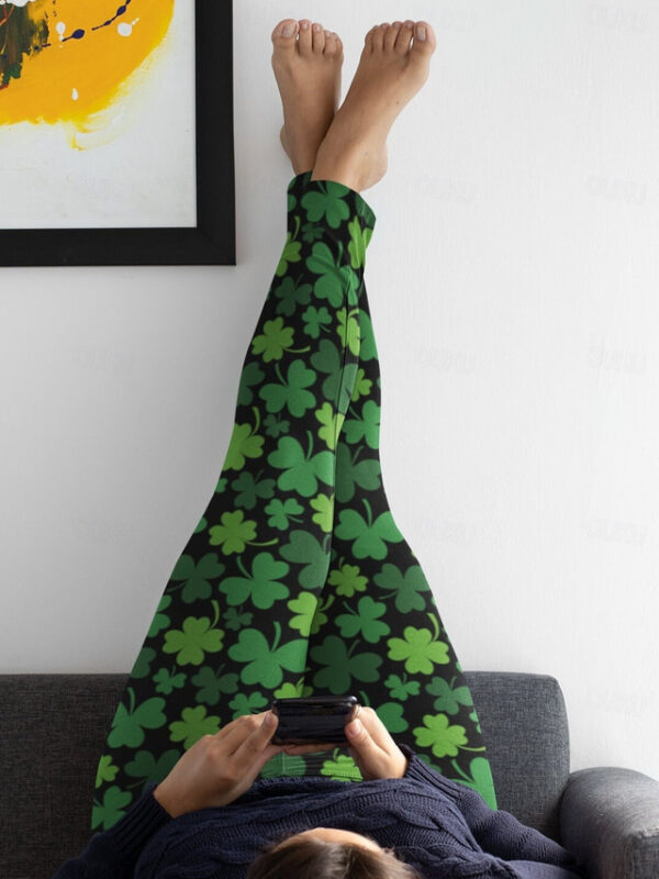 Women's Leggings Fashion Full Length Graphic Leaf Shamrock Print Stretchy St.Patrick's Day Festival Green All Seasons Slim 2025 - US $18.99