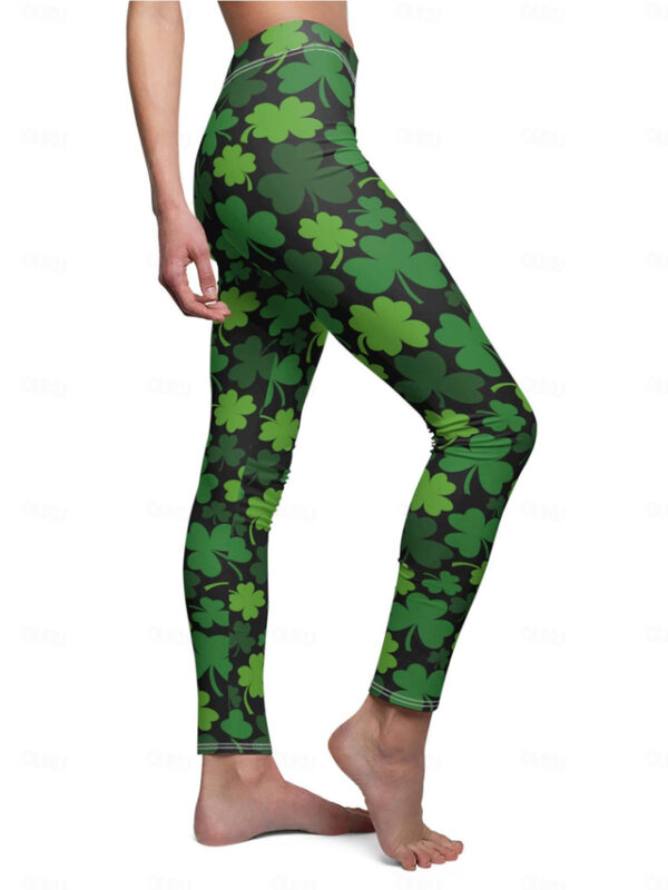 Women's Leggings Fashion Full Length Graphic Leaf Shamrock Print Stretchy St.Patrick's Day Festival Green All Seasons Slim 2025 - US $18.99