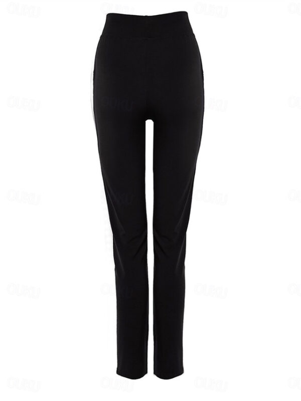 Women's Leggings Fashion Streetwear Full Length High Waist Color Block Zipper Pocket High Cut Breathability Soft Comfortable Micro-elastic Outdoor Hom