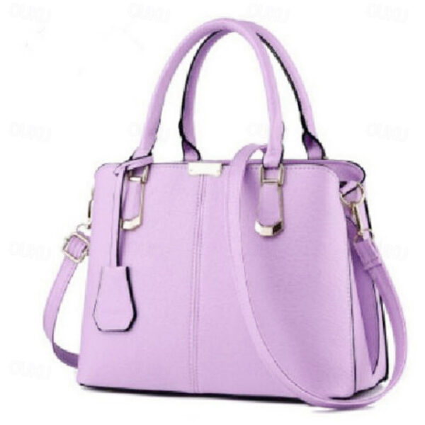 Women's Messenger Bag Sling Shoulder Bag Crossbody Bag PU Leather Daily Date Office & Career Solid Color Violets Black White 2025 - US $28.99