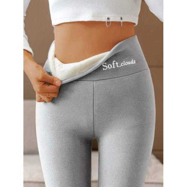 Women's Normal Fleece Pants Tights Leggings Casual Lounge Ankle-Length High Waist Solid Color Tummy Control Butt Lift Comfort Stretchy Daily Weekend l