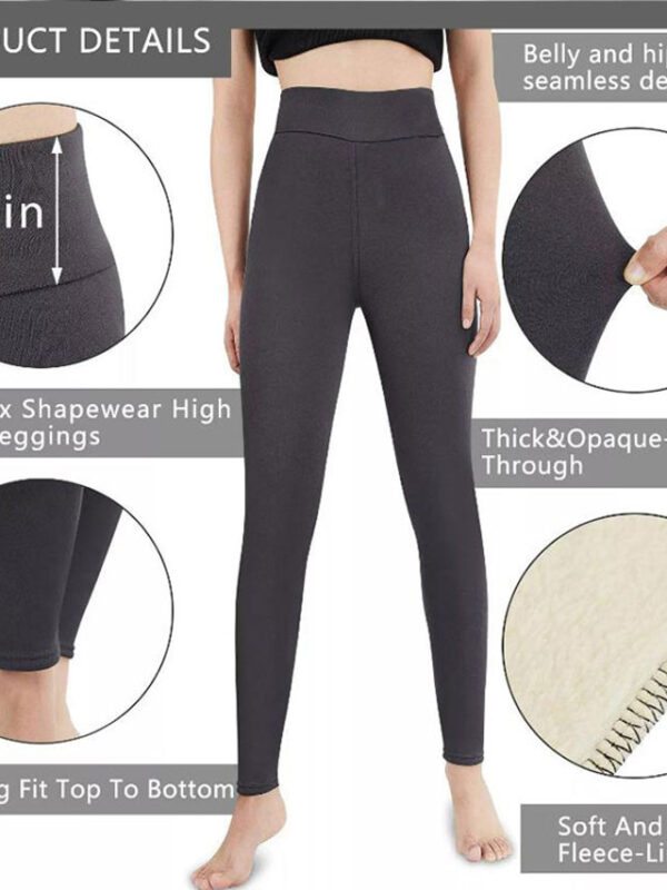 Women's Normal Fleece Pants Tights Leggings Tights Casual / Sporty Athleisure Ankle-Length High Waist Plain Tummy Control Butt Lift Comfort Micro-elas