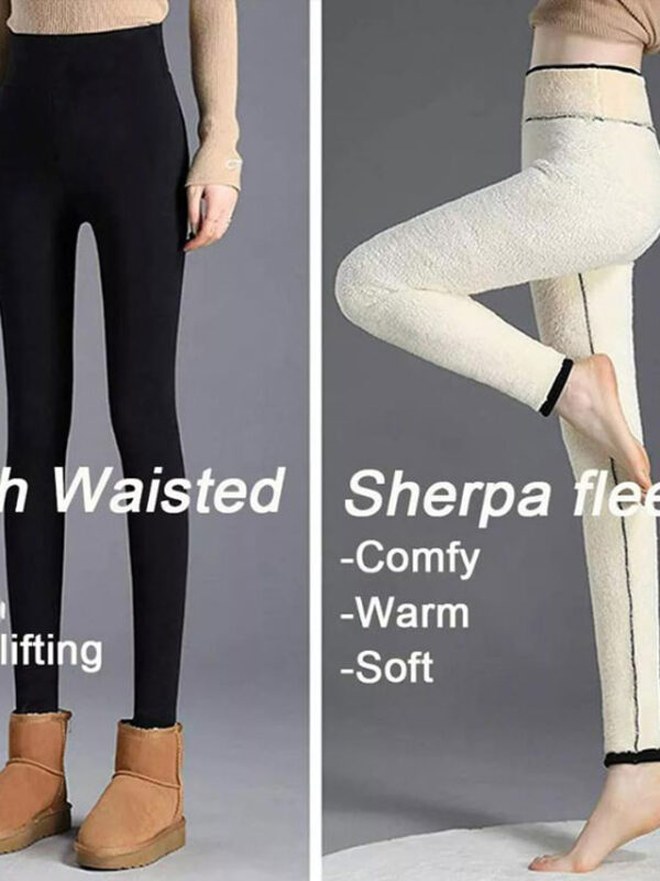 Women's Normal Fleece Pants Tights Leggings Tights Casual / Sporty Athleisure Ankle-Length High Waist Plain Tummy Control Butt Lift Comfort Micro-elas