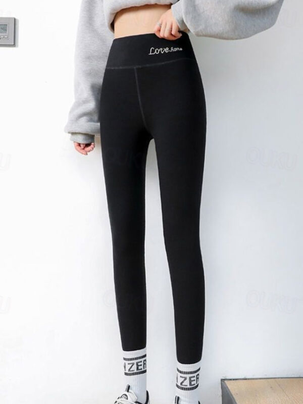 Women's Tights Leggings Thermal Underwear Fashion Ankle-Length High Waist Plain Thermal Warm Tummy Control Butt Lift High Elasticity Casual Daily Nude