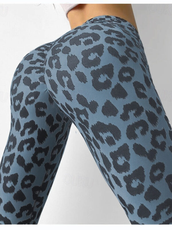 Women's Tights Leggings Yoga Ankle-Length Leopard Ruched Butt Lifting Print Soft Sports High Elasticity Yoga Black White Yellow 2025 - US $18.99