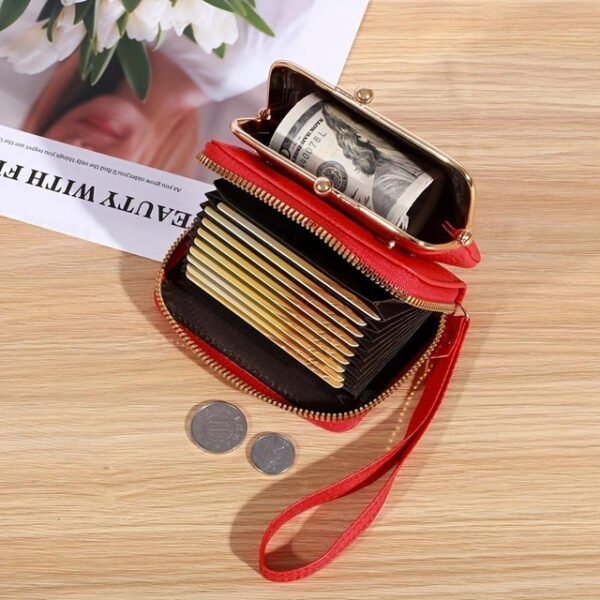 Women's Wallet Coin Purse Credit Card Holder Wallet PU Leather Shopping Daily Zipper Waterproof Lightweight Durable Solid Color Black Yellow Pink 2025