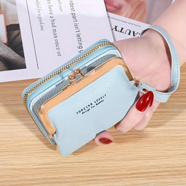 Women's Wallet Coin Purse Credit Card Holder Wallet PU Leather Shopping Daily Zipper Waterproof Lightweight Durable Solid Color Black Yellow Pink 2025